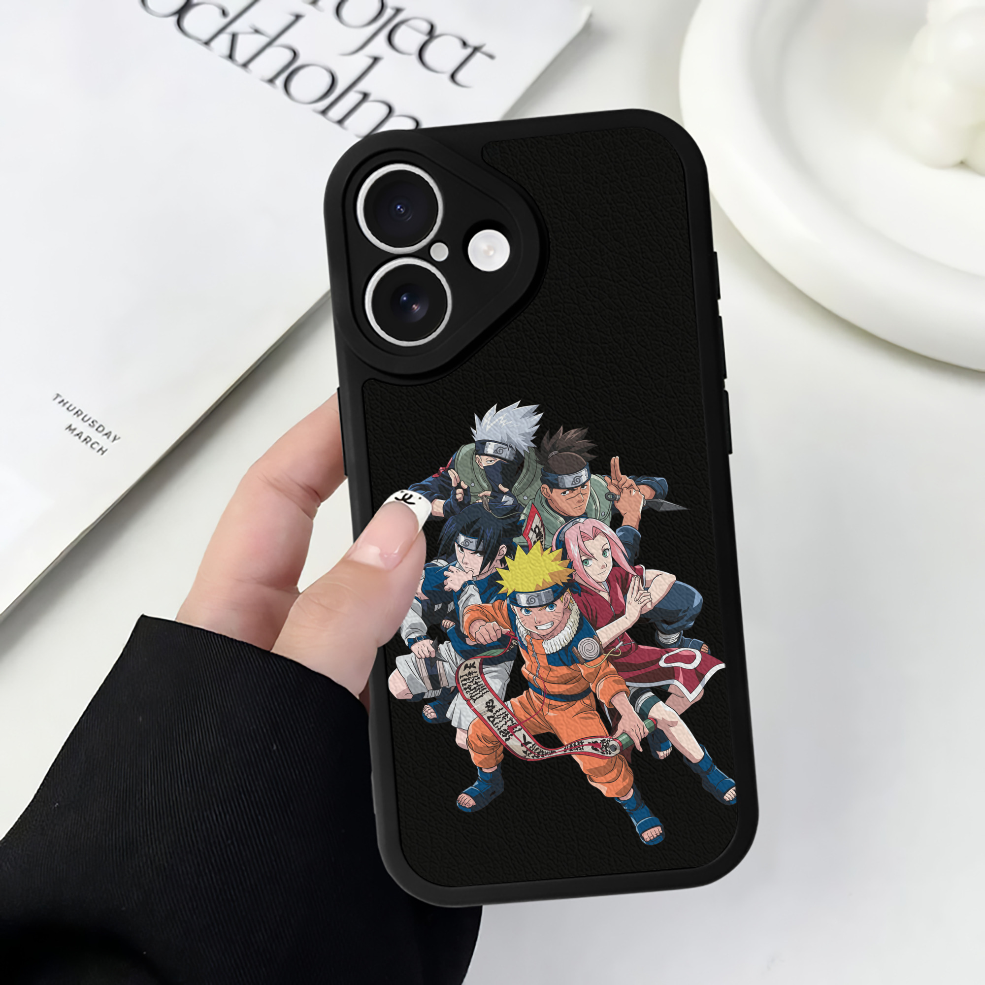 （画像用） NARUTO -ナルト- うずまき ナルト Uzumaki Naruto 【iPhone 16シリーズ対応】シリコンスマホケース（レザー調） 材質：シリコン